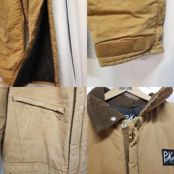 Vintage Polar King by Key Premium Waist Zip Insulated Duck Coveralls Size 46 XL - Picture 2 of 10